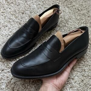 Thursday Boot Co Lincoln Penny Loafers Black Leather Shoes Slip On Mens Size 9.5